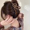 Large Shark Clip High-End Light Luxury Autumn And Winter Wave Grip Clip, Frosted Back Hair Clip Hair Accessory For Women