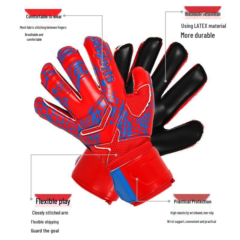 Youth & Adult Finger Protection Goalkeeper Gloves for School Matches