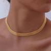 8.2mm Hip-hop Mesh Chain Necklace for Women,Gold Plated Stainless Steel Water Proof Necklace, Fine Choker Jewelry Gifts