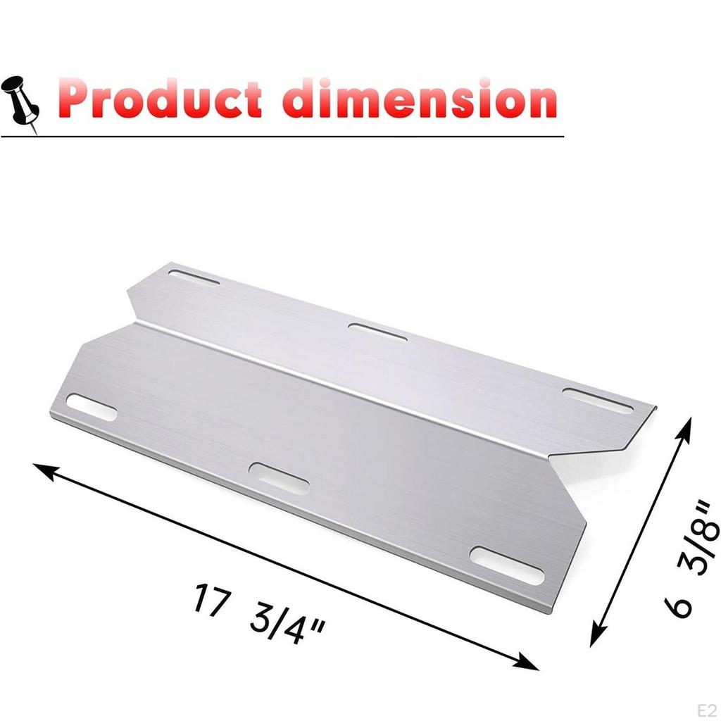 Grill Heat Plate Burner Cover Replacement Part Flames Distributor Tamer for Backyard