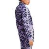 adidas Abstraktes Muster Allover-Print Seitenstreifen Retro Sport Stehkragen Durchgehender Reißverschluss Langarm Jacke Damen Jacke Lila IC6651