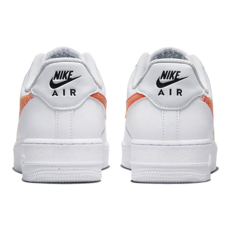 Nové Nike Air Force 1 Low '07 Spray Paint Swoosh Bílé Bezpečnostní Oranžové FJ4228-100