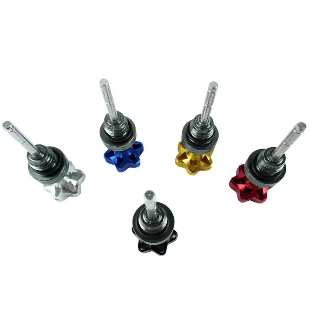 Scooter Motorcycle Engine Oil Dipstick Filler Cap Plug Engine Crankcase Oil Level Gauge Red Blue Black Gold Silver Aluminum