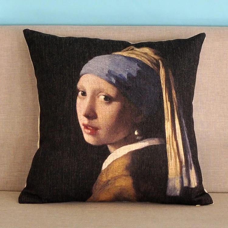 The Emperor Napoleon Cushion Covers European Neoclassicism Retro Vintage Portrait Oil Painting Decorative Pillows For Sofa