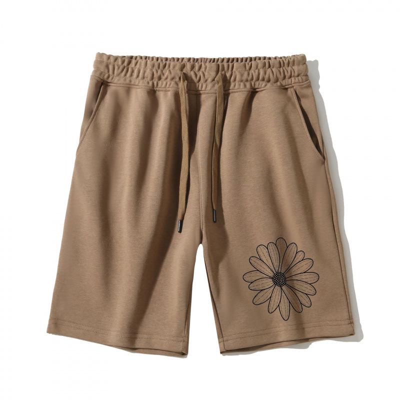 Men's Trendy Daisy Print Cotton Drawstring Shorts