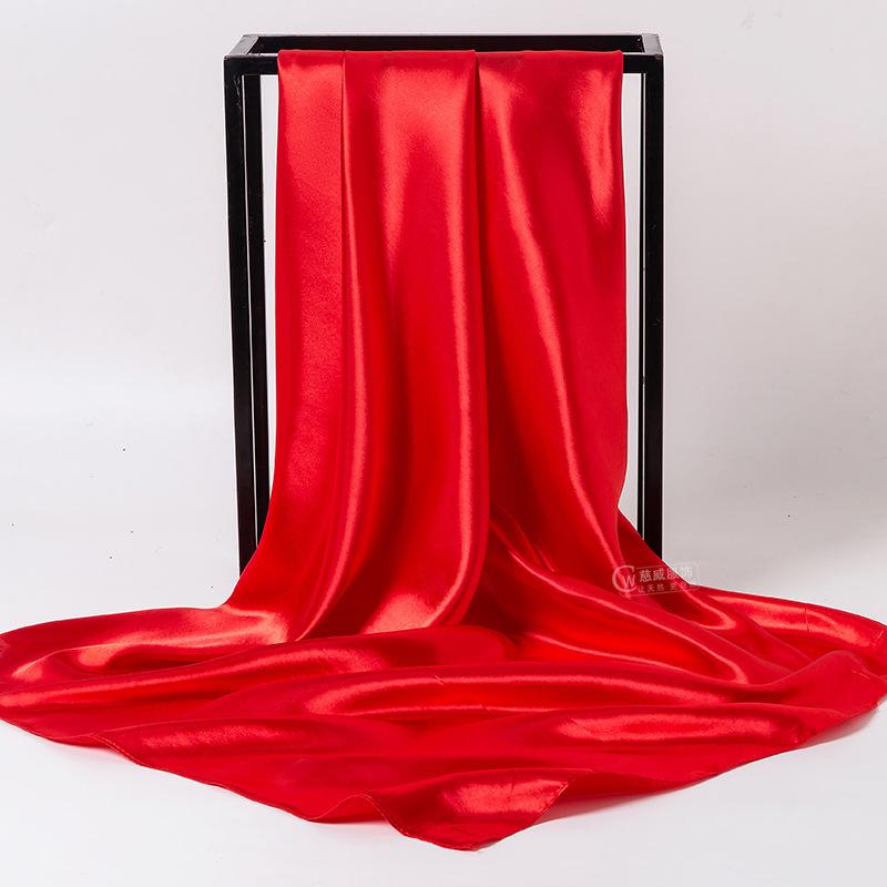 Spring/Summer New Women'S Silk Scarf 90 * 90cm Simulated Silk Twill Square Scarf Fashion Printed Large Square Scarf Professional Scarf