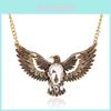Vintage Eagle Pendant Necklace With Gemstone Water Drop Chain For Boho Style Jewelry
