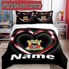 3pcs Duvet Cover Set (1*Duvet Cover + 2*Pillowcase, Without Core), Custom Name Go Ahead Eagles Pattern Bedding Set, Home Bedroom Decor Gift