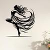 Metal Wall Art Dancing Woman Elegant Statue Mural Weather Resistant Gift for Valentine Wedding Art Lover Bedroom Garden Fence Decor