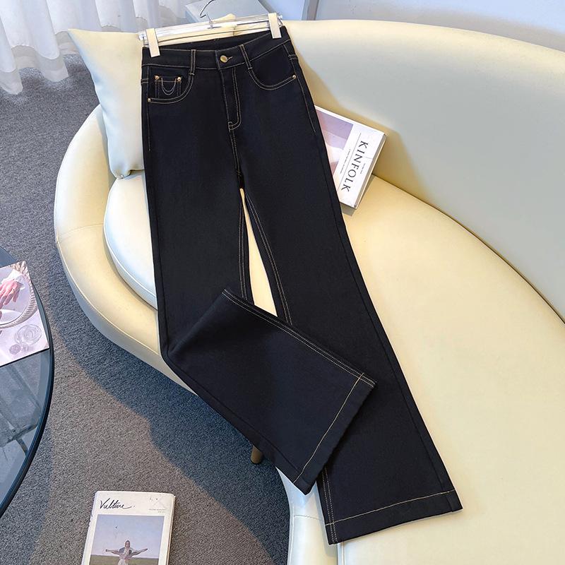 

Chic Slim-fit Micro-flare Jeans for Women - 2025 Autumn/Winter High-Waisted Versatile Bell-Bottoms M /27 [Recommended for 95-105 lbs]