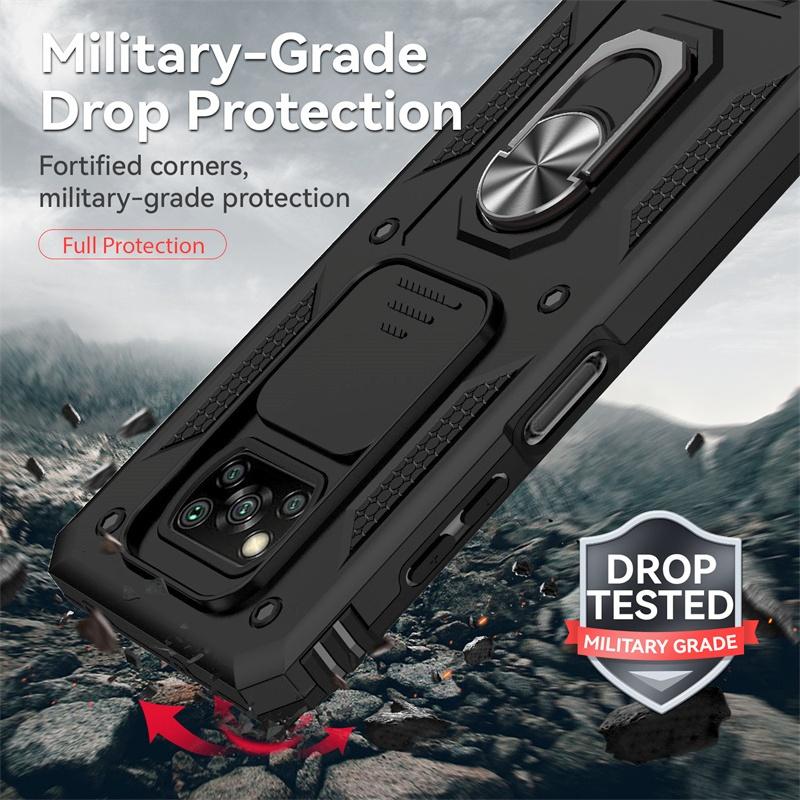 Capa for Xiaomi POCO X3 Pro Case Cover for POCO X3 NFC Camera Lens Protective Armor Shockproof Magnetic Holder Ring Fundas Coque