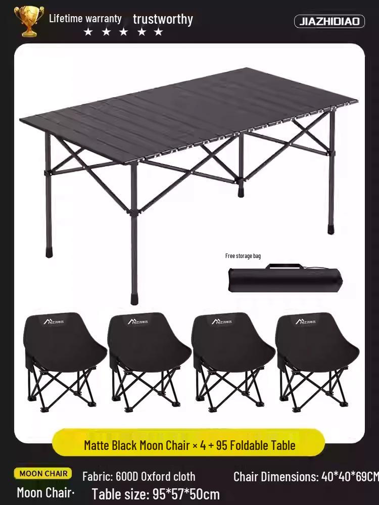 Portable Folding Picnic Table & Chair Set for Camping & Barbecue