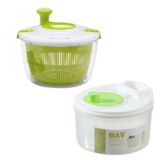 Large Salad Spinner Dehydrator with Stainless Steel Basin And Filter Basket 3/5L Multi-Use Vegetable Washer Dryer Strainer for Fruits And Lettuce