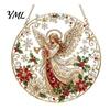 Innovative Holiday Gifts for Relatives Christmas Hanging Diamond Art Ornament, 2D Acrylic Pearl Painting Ornaments Tree Pattern Suncatcher,