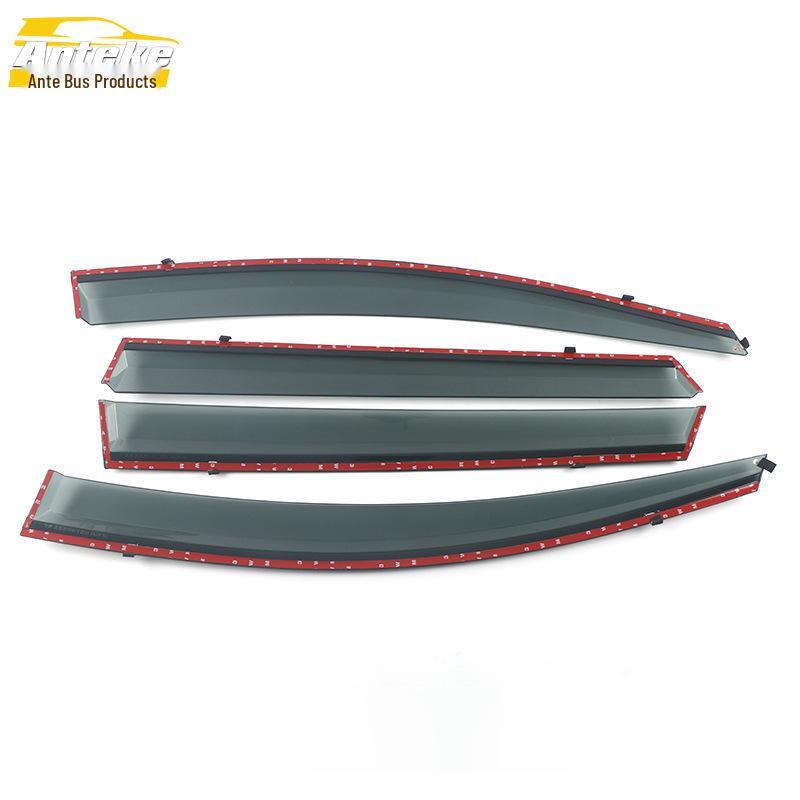 3D Stainless Steel Rain Deflectors & Sun Visor Trim for 15-18 Edge