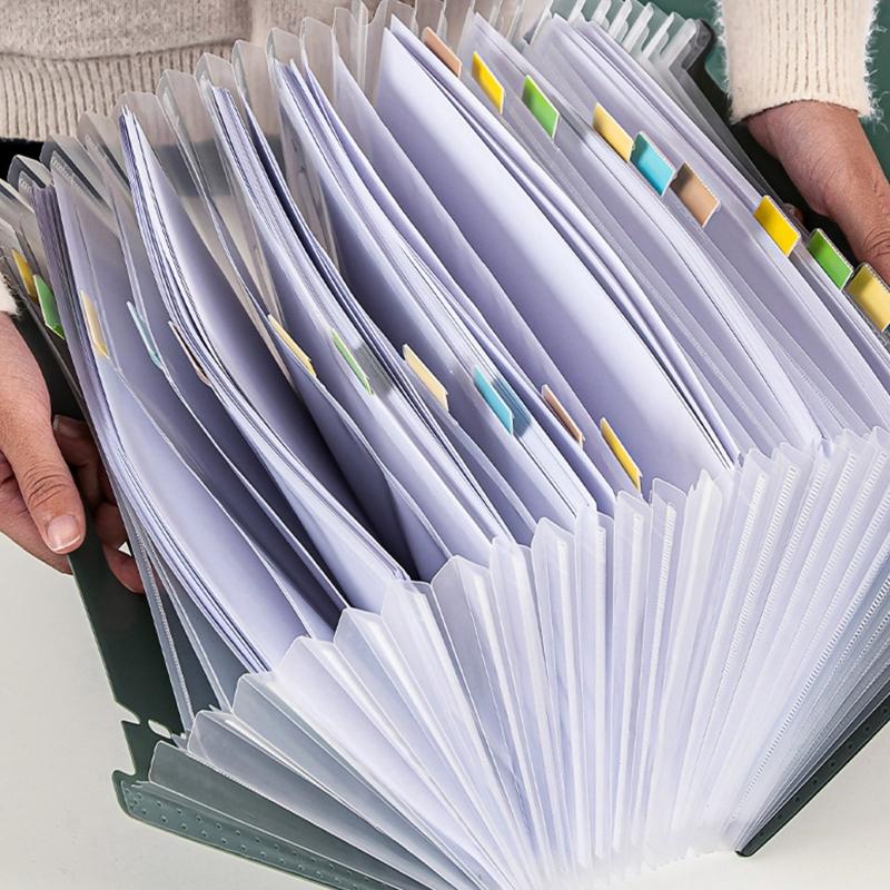 A4 Accordion Folder Clear Index Labels Expanding Document Folder File Organizer Desk Management For Office File Cabinet Quality