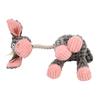 Pet Squeaky Toy Interactive Durable Teeth Cleaning Dog Plush Toy for Small Medium Large DogsGrey