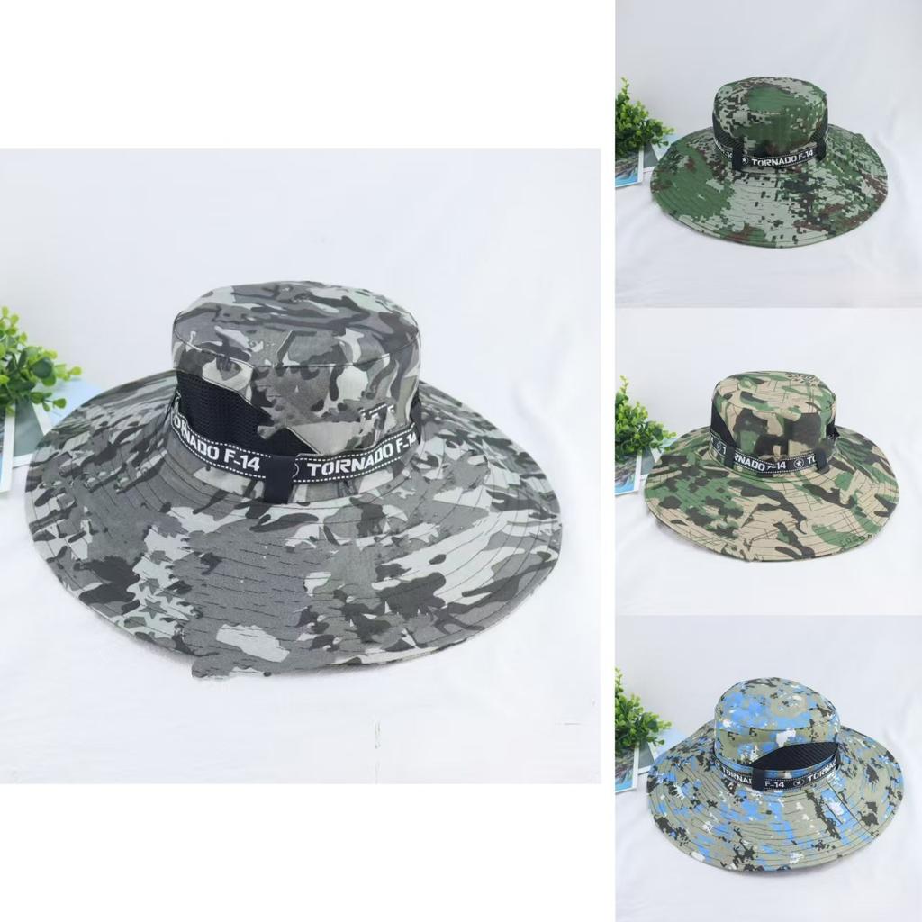 Summer new outdoor camping versatile fashion visor female Mori drawstring sun protection fishing mountaineering sun hat male