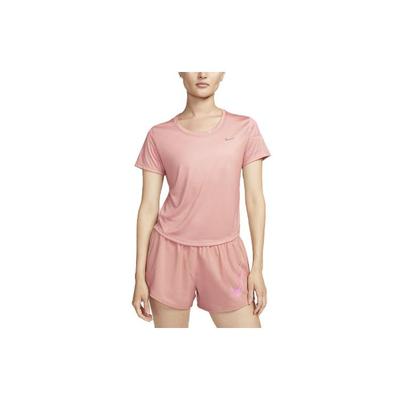 Dri-FIT Swoosh Logo Print Crew Neck Short Sleeve T-Shirt Women Tops Pink FB4682-618