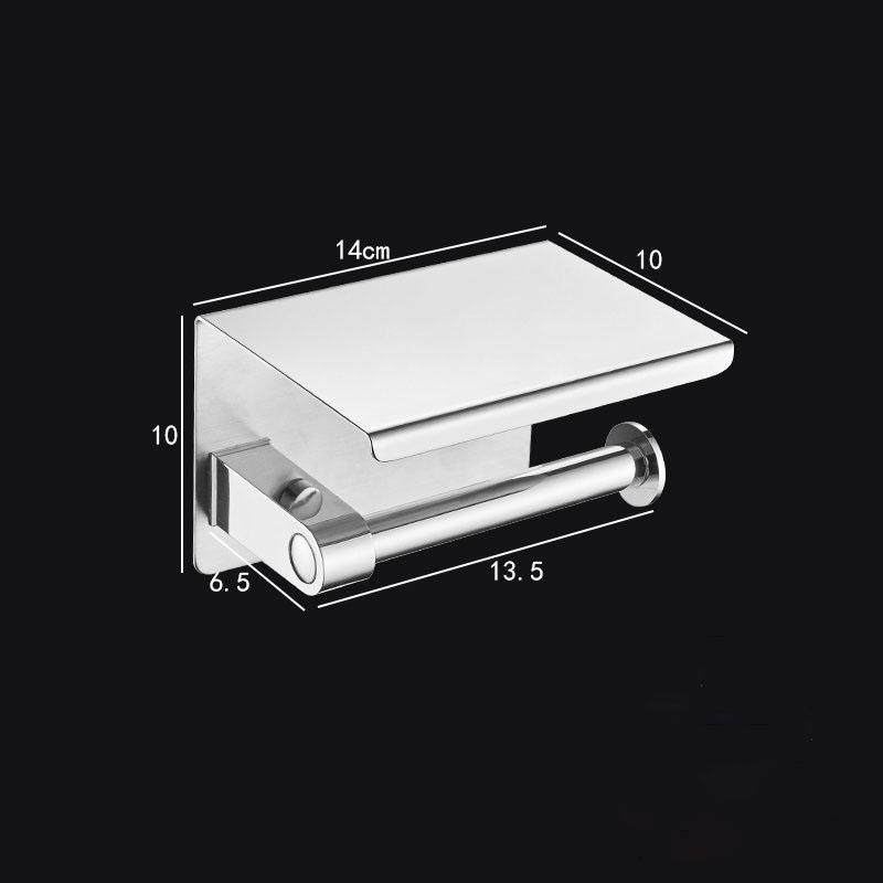 304 Stainless Steel Bathroom Roll Holder Wall Mounted Toilet Paper Towel Rack Mobile Phone Holder Chrome/Black Paper Plane