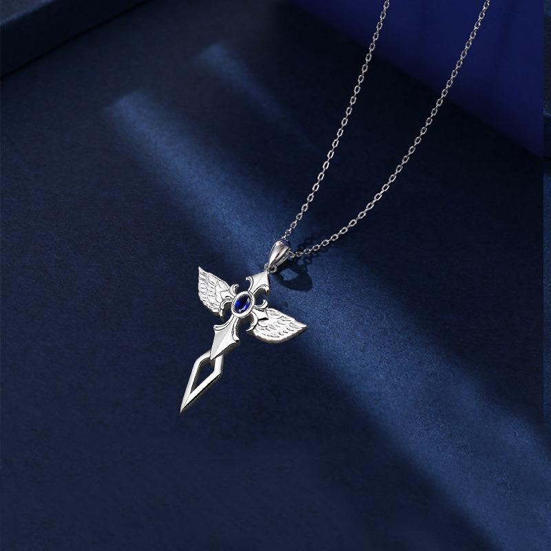Angel Sword Necklace Men Trendy Street Long Sweater Chain European and American Fashion Men