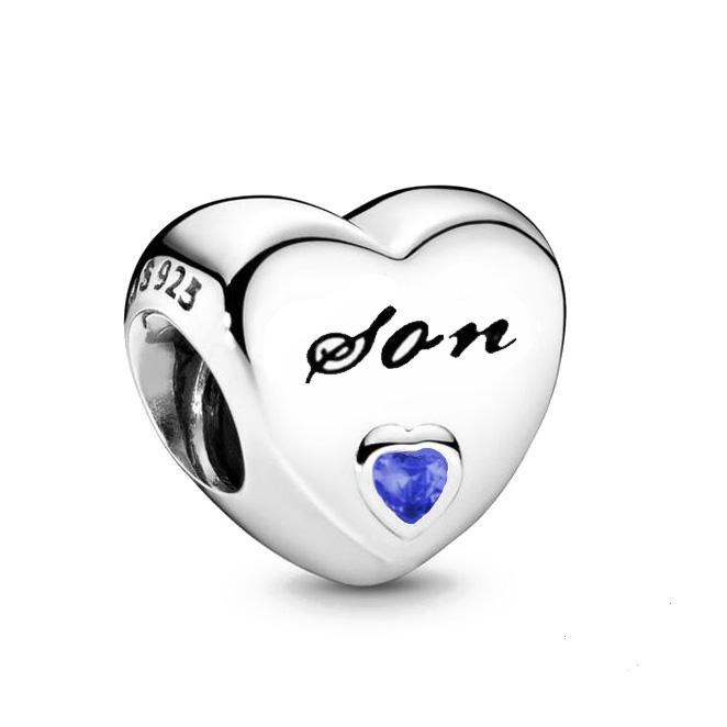 

New Authentic copper Simple Heart Charm Family Mom Dad Birthday Bead Compatible With Fashion Bracelets Necklaces Women Do It Yourself Jewellery Ideal