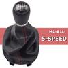 5 Speed 6 Speed Manual For Seat Leon 1M1 2002 2003 2004 2005 2006 Car Gear Stick Shift Knob Leather Boot Red Line Car Styling