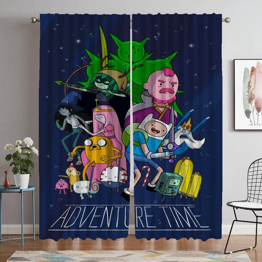 Dekoracja Halloween Czas na Przygodę Zasłony do Salonu Zasłona do Pokoju 2 Panele Rolety Zasłony do Wnętrz Domu Przegroda