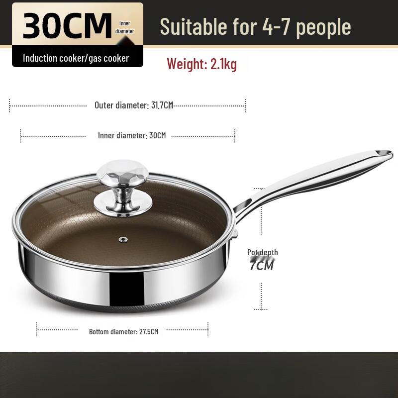 Wutuo 30cm Coating-Free Non-stick Frying Pan