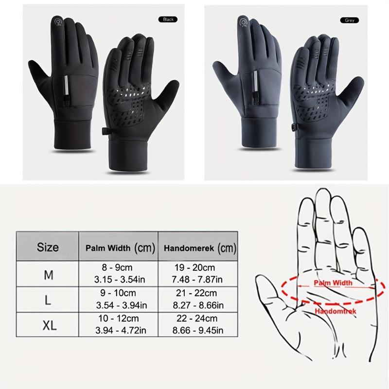 Men's Winter Outdoor Warm Gloves, Windproof Waterproof Touch Screen Gloves, Non-slip Cold Gloves, for Outdoor Running Riding Skiing Fishing Driving