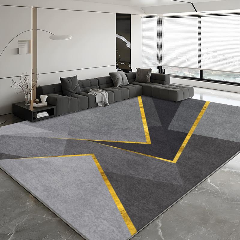 Modern Simple Style Large Living Room Rug Geometric Pattern Antiskid Office Decor Carpet Soft Easy Cleaning Coffee Tables Mat