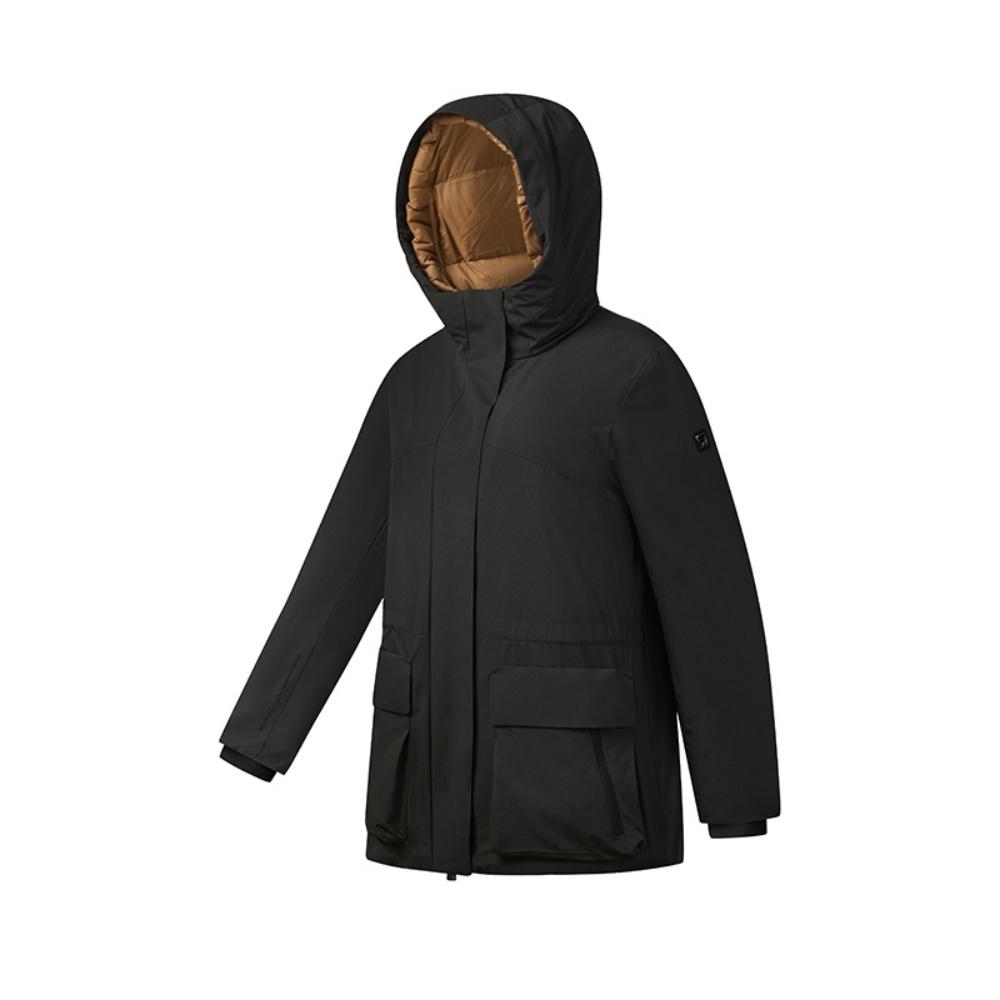 FILA Golf Series Trendy Fashion Simple Casual Sports Versatile Warm Comfortable Hooded Goose Down Jacket Women outerwear A11W545908FBK