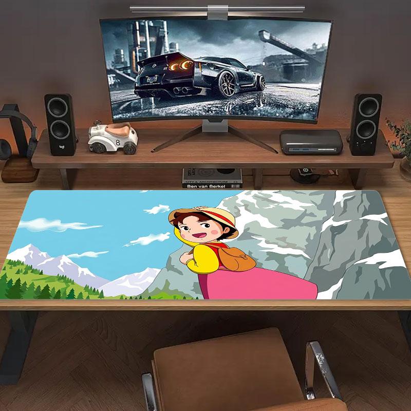 Heidi Alps Cartoon Large Size Mouse Pad Large Gaming Table Cushion Non-slip Laptop Tablet Big Mousepad XXL Mat Mini PC Playmat With Lock Edge