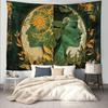 VIKAMA Sun Moon Natural Goddess Tapestry Bohemian Style Plant Totem Retro Mysterious Style Living Room Decoration