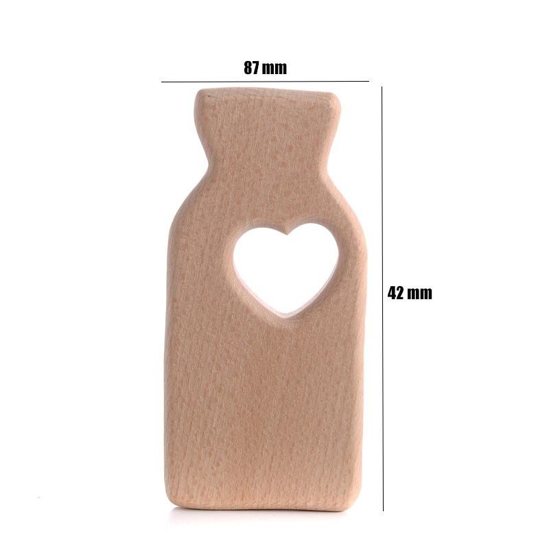 1Pcs Wooden Rodent Teethers Baby Cartoon Animals Rainbow Ice Cream Beech Teether Pendant For Baby Pacifier Chain Nurse Gifts Toy