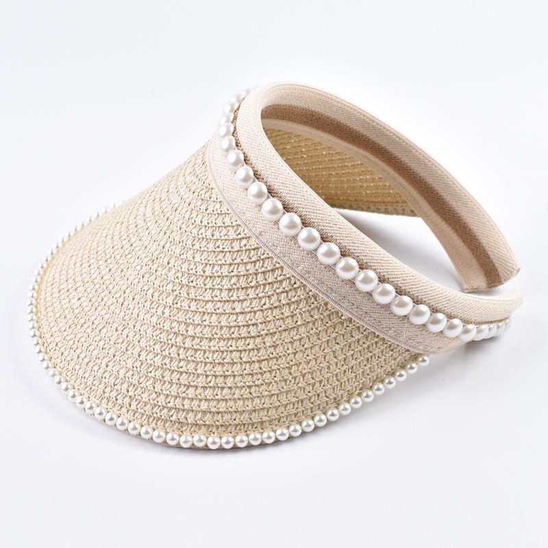 Summer Straw Hat Women Outdoor Use Travel Beach Sunscreen Anti Uv Riding Sun Hat Outdoor Use Athletic Tennis Golf Empty Top Hat