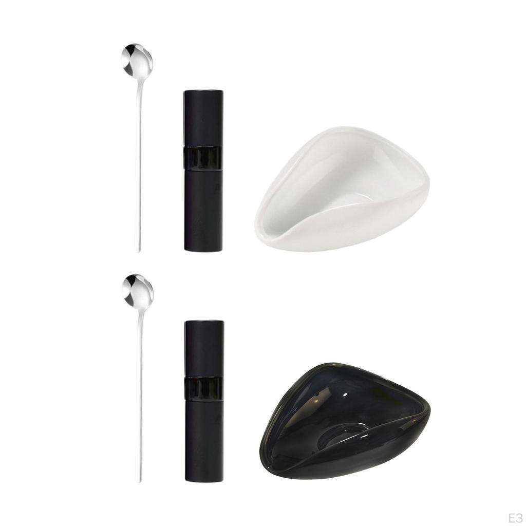 Recipiente de dosagem de cerâmica para café em grão com colher e recipiente de pesagem para presentes e chá