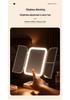 Smart LED Tri-Fold Makeup Mirror with 360° Rotation and Light