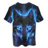 Fashion Men Wolf 3d Print T-shirts With Vibrant Colors And Premium Polyester Fabric