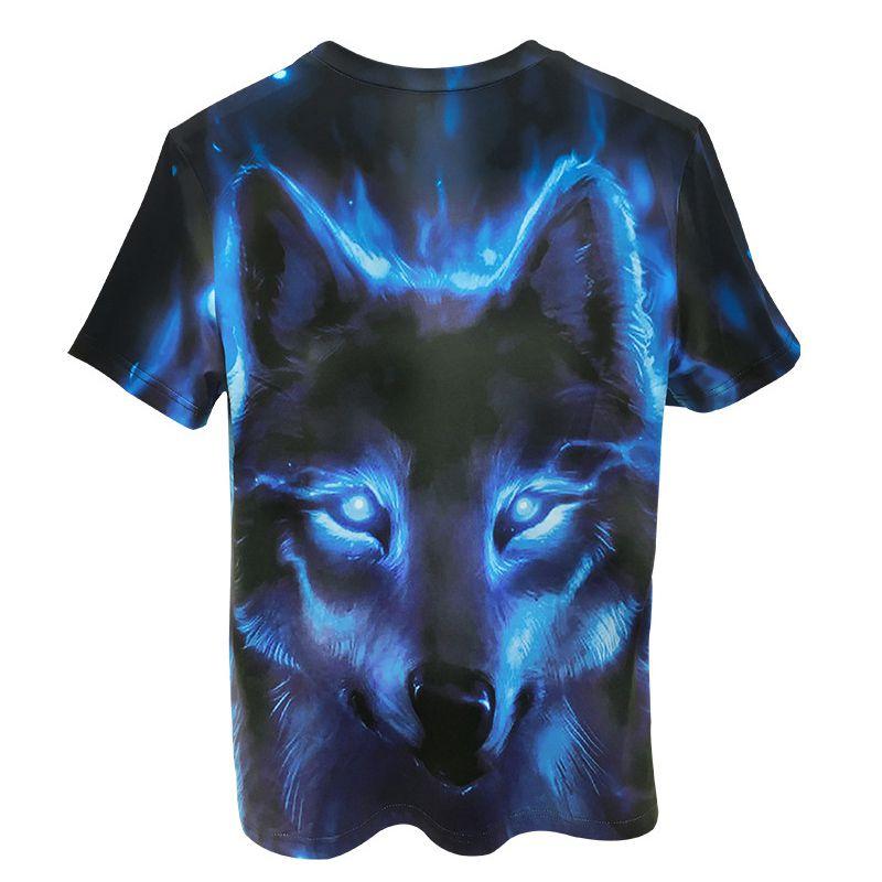 Fashion Men Wolf 3d Print T-shirts With Vibrant Colors And Premium Polyester Fabric