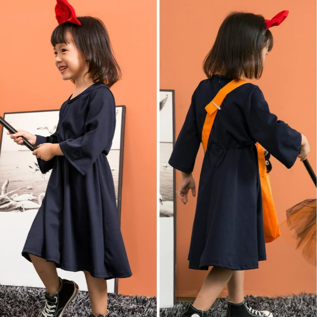 Delivery Service Cosplay Christmas Witch Adult Halloween Delivery Service Costume for School Festival Costume 01 Child [sunyhom] Kiki's Kids' Girls'
