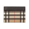 Vintage Style Patterned Stitching Cotton And Pu Polyurethane Wallet And Card Holder Unisex Light Brown/Khaki