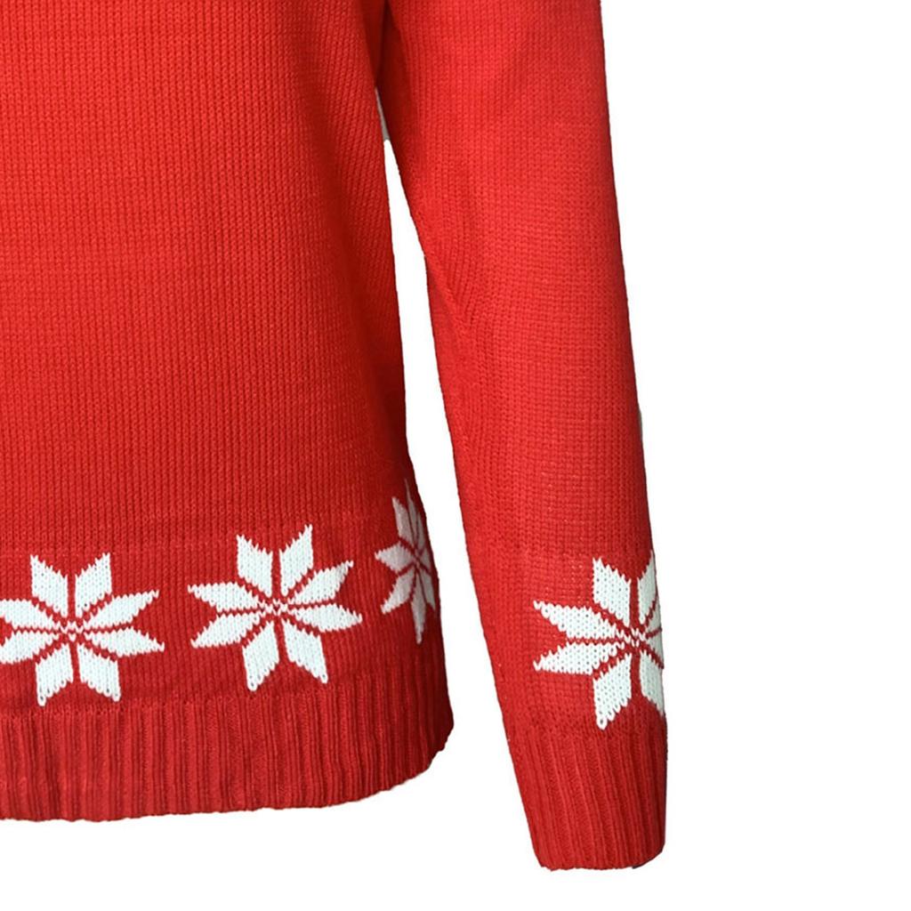 Women's Fashion  Winter Christmas Knitted Long Sleeve Round-Neck  Sweater