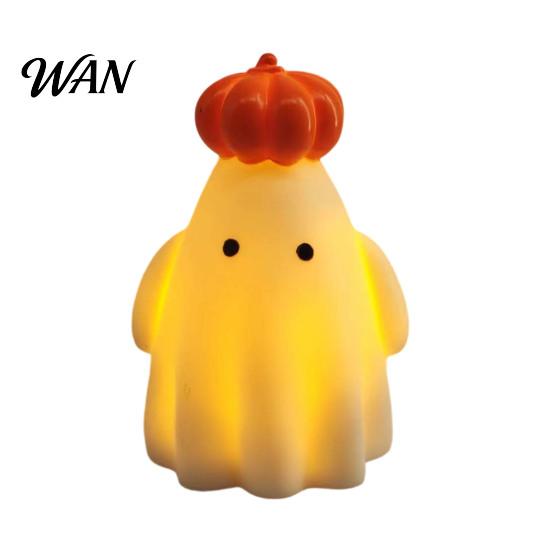 Desktop Night Light 1/3Pcs Halloween Pumpkin Ghost Light, Spooky LED Bedside Lamp, Battery Operated Mini Table for Bedroom Party