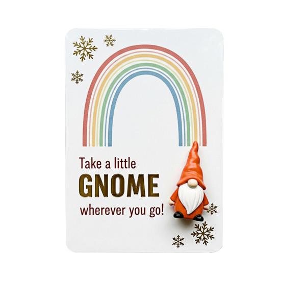Yousheng Little Gnome Pocket Hug Cards Cute Mini Dwarf Figurines with Encouragement Blessing Cards Positive Gifts for Friends And Family