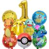 Balloon Monster Set Birthday Party Decoration Aluminum Film Balloon Vibrant Multi-Colored Balloon Pikachu Children'S Party Supplies