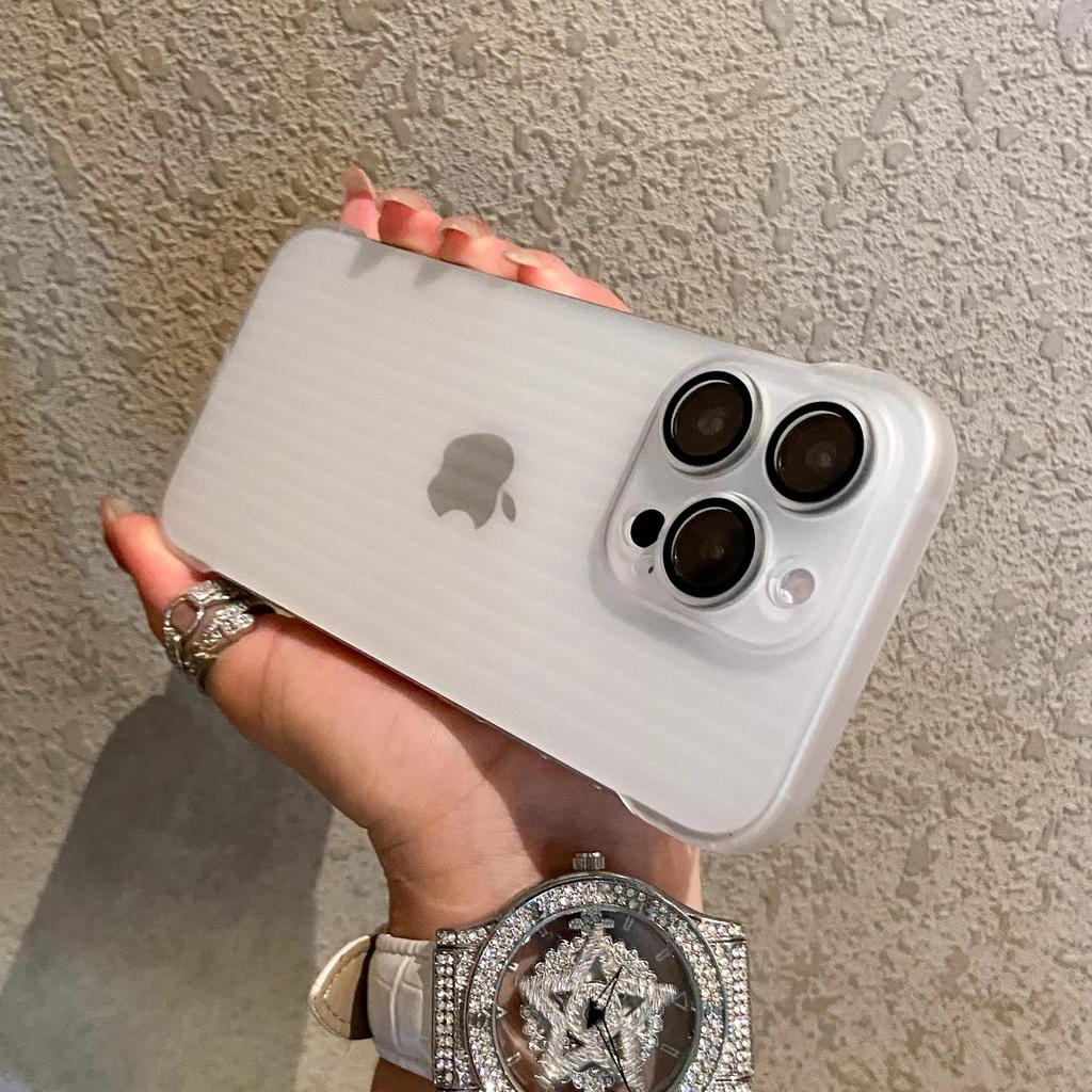 Applicable To IPhone16proMax Frameless Corrugated Mobile Phone Case Ultra thin Apple 15 Matte Anti Fall 14 Protective Case