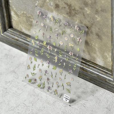 Embossed Rose Lily Nail Stickers DIY Making Creative Decorative Stickers