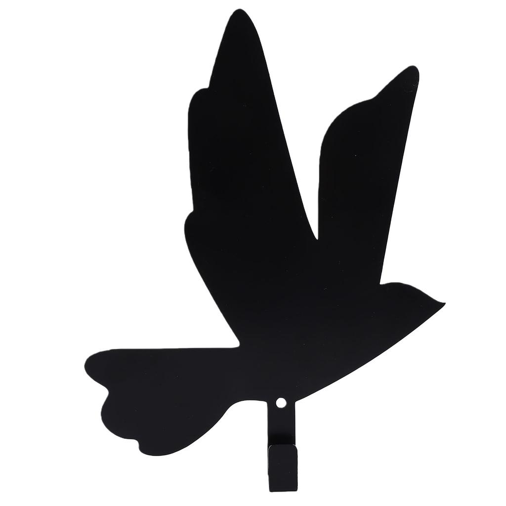 Flying Bird Wall Hook Iron Metal Modern Key Holder Hanger Coat Hook Wall Decor for Entryway Bags Hats Towels Black