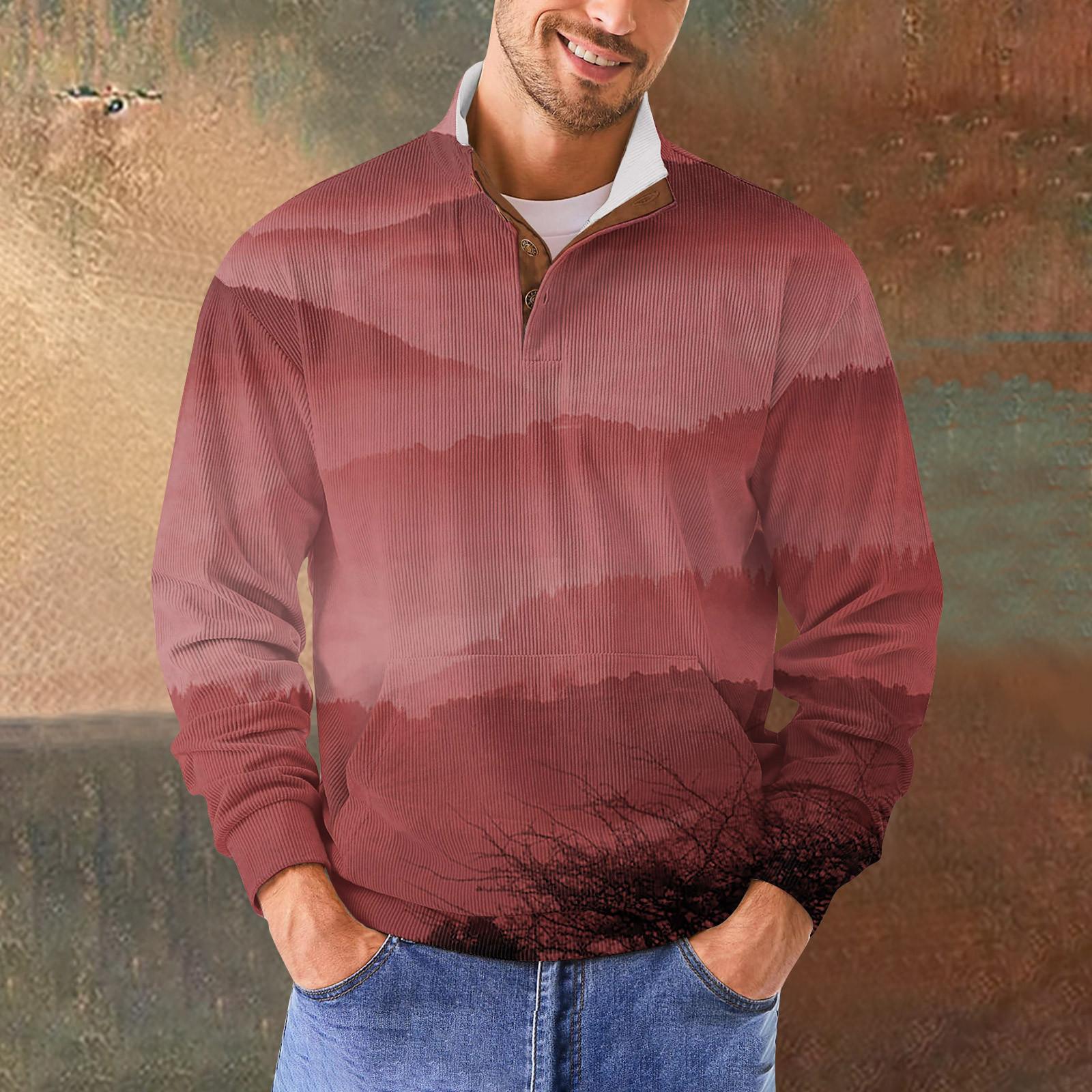 

Мужская повседневная толстовка в стиле ретро с градиентным принтом XXXL розовый